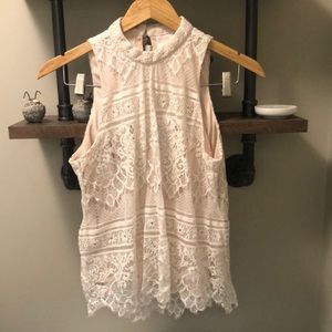 Woman’s size S Lauren Conrad lace overlay tank top